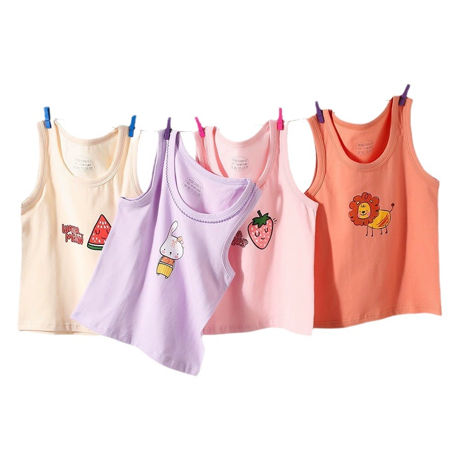 Жилет для девочек, хлопчатобумажная камзол, нижняя одежда, нижняя рубашка без рукавов