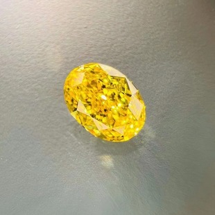 GIA Bare Stone Colorful Yellow 1.0ct Yellow Diamond Oval Inlaid Ring Pendant Jewelry Natural Yellow Diamond Bare Stone