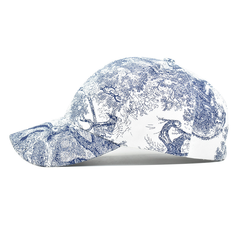 Amazon tie-dyed sombrero de estilo chino gorra de béisbol variedad de impresión gorra de béisbol versátil moda hombres y mujeres gorra