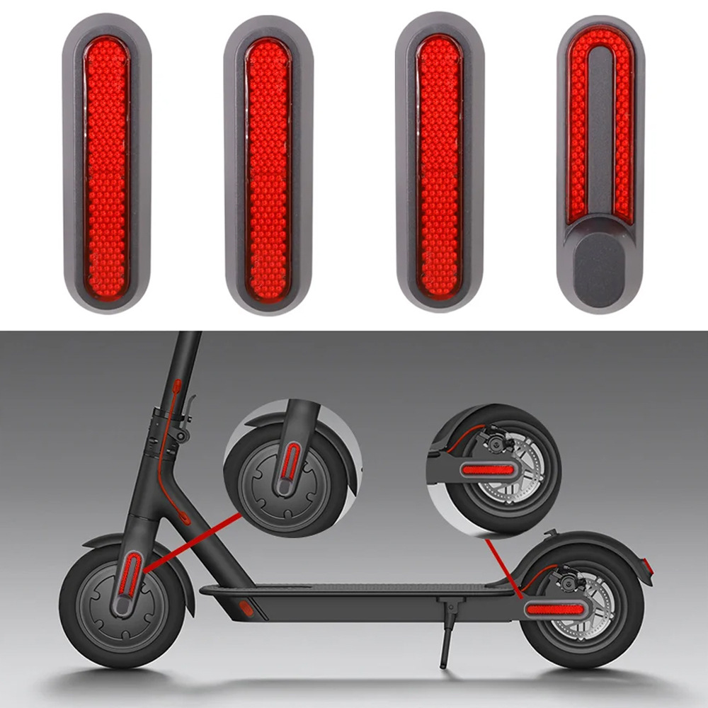 M365/Pro//1S Scooter Front Fork Left and Right Decorative Side Cover with Reflective Strip Screw Modification Decorative Accessories