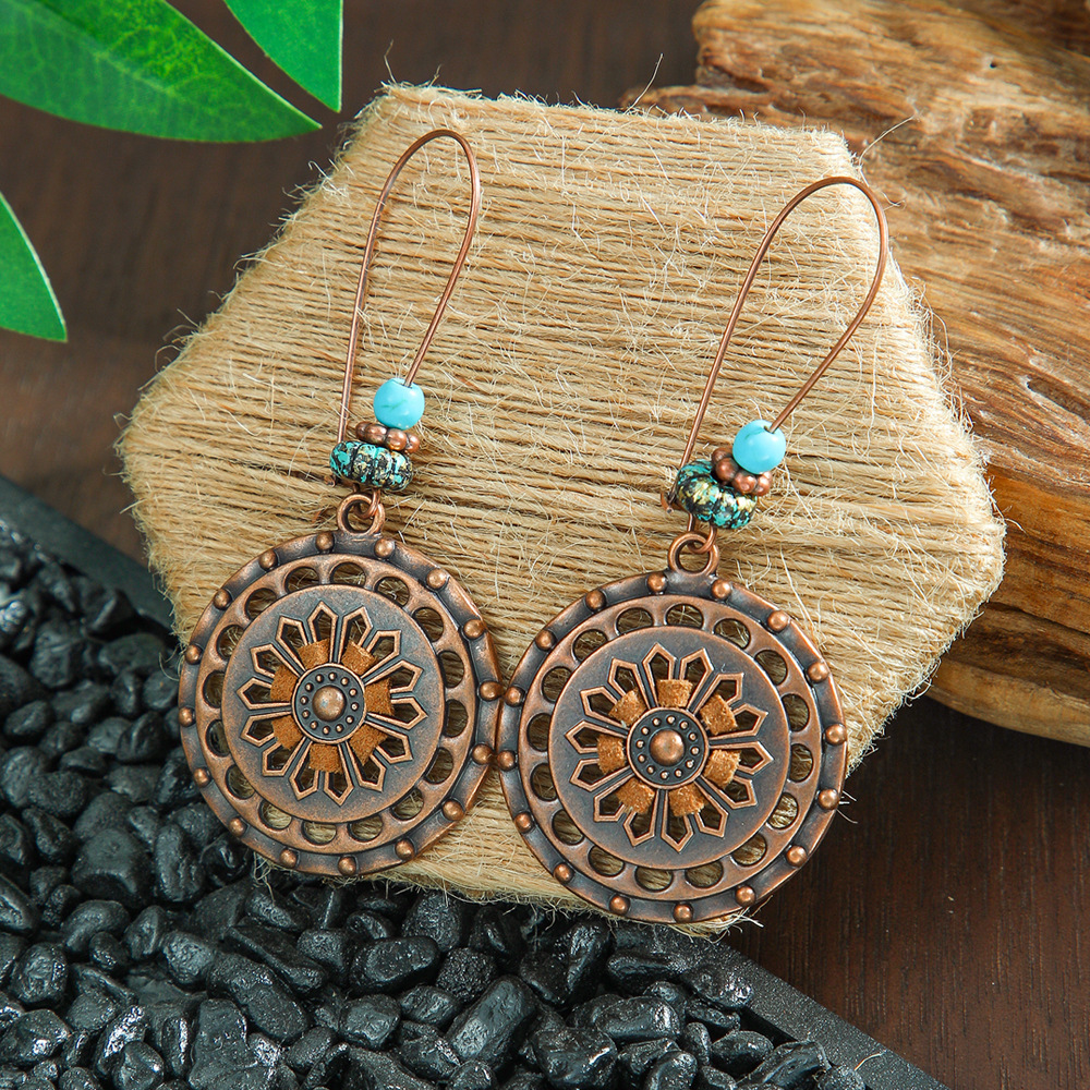 Personalized fashion retro drop earrings cross-border hot long drop earrings Europe and the United States creative jewelry wholesale