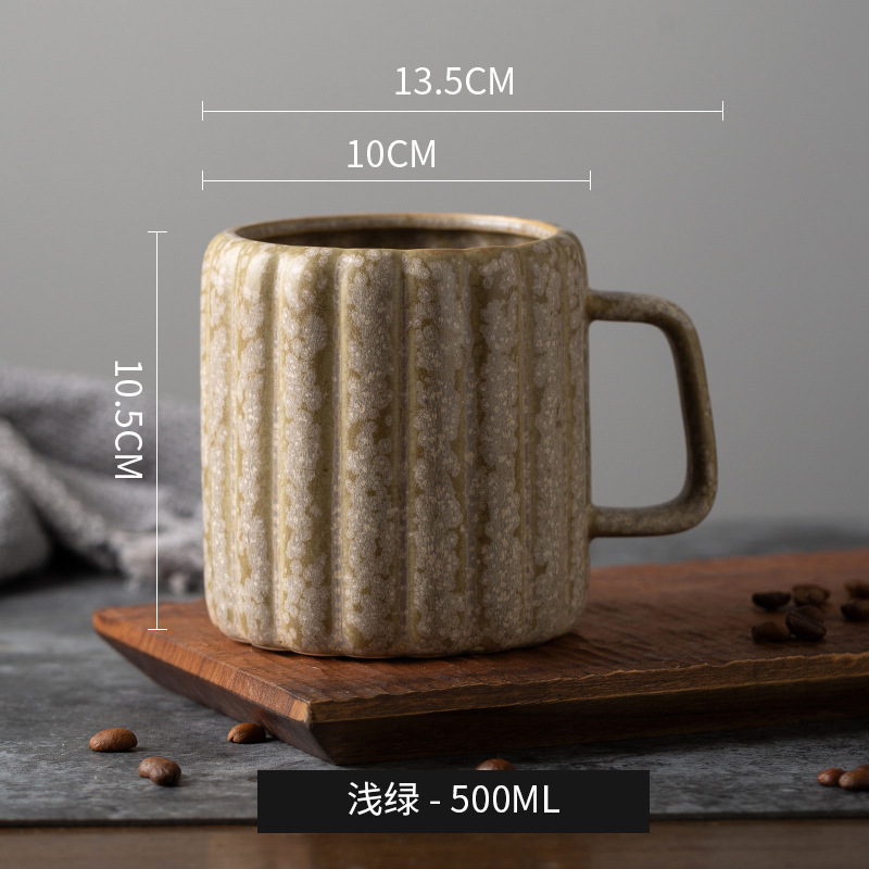 Taza de cerámica Dehua resistente a altas temperaturas, taza de cerveza de gran capacidad, taza de bebida de diseño de alto valor para oficina en el hogar