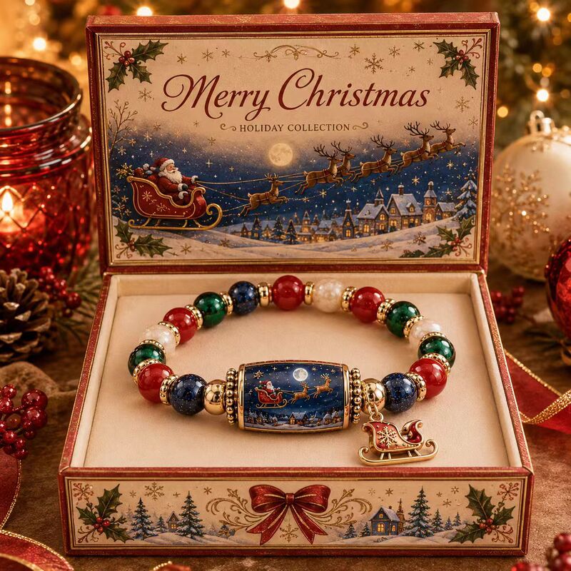 Christmas gift bracelet Santa Claus mystery gift crystal pearl pendant bracelet Christmas tree reindeer bracelet Christmas gift bracelet Santa Claus mystery gift crystal pearl pendant bracelet Christmas tree reindeer bracelet