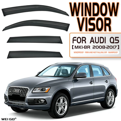 visor, Rain shield - standard-packing-without-logo-global-audi-q5-mk1-8r-2008-2017-no-bright-strips-rain-shield-corner-protector-packaging
