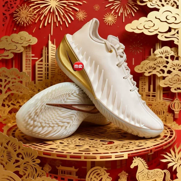 Original New Model Gt Cut 4 Year of the Horse Limited Edition Basketball Shoes with Actual On-Court Cushioning, Black Warrior Soft-Soled Air-Cushioned Shoes from Putian