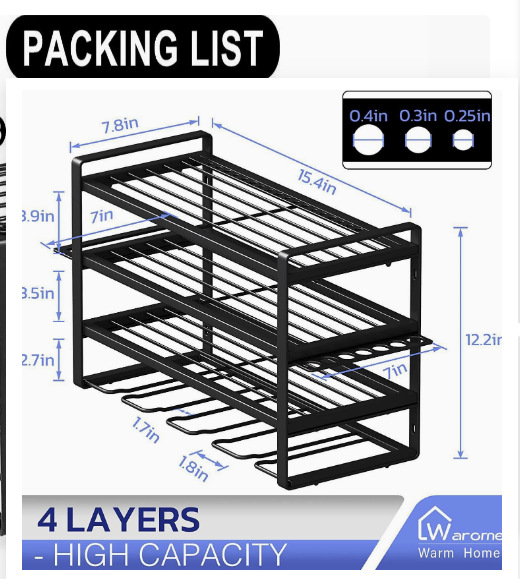 Rack de almacenamiento de herramientas de garaje transfronterizas Rack de almacenamiento tipo pared destornillador rack de almacenamiento de herramientas eléctricas Rack de perforación eléctrica