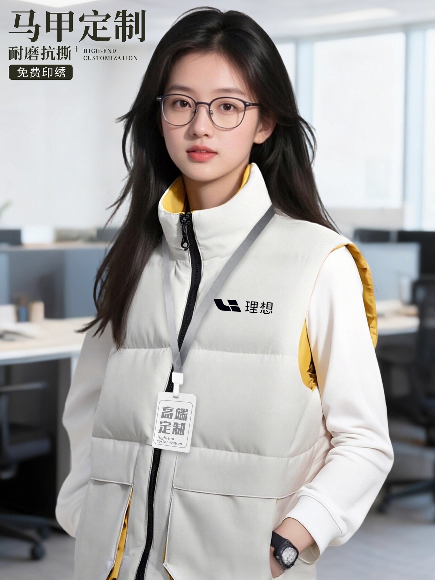 Ropa de trabajo de invierno para abrigo, ropa de trabajo empresarial, chaleco chaleco, logo impreso de ropa de trabajo, ropa de algodón, personalización de chaleco de algodón de plumas