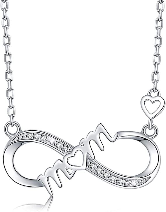 Wholesale Jewelry IG Style Infinity Heart Shape Copper Zircon Silver Plated Hollow Out Inlay Necklace Cable Chain display picture 4