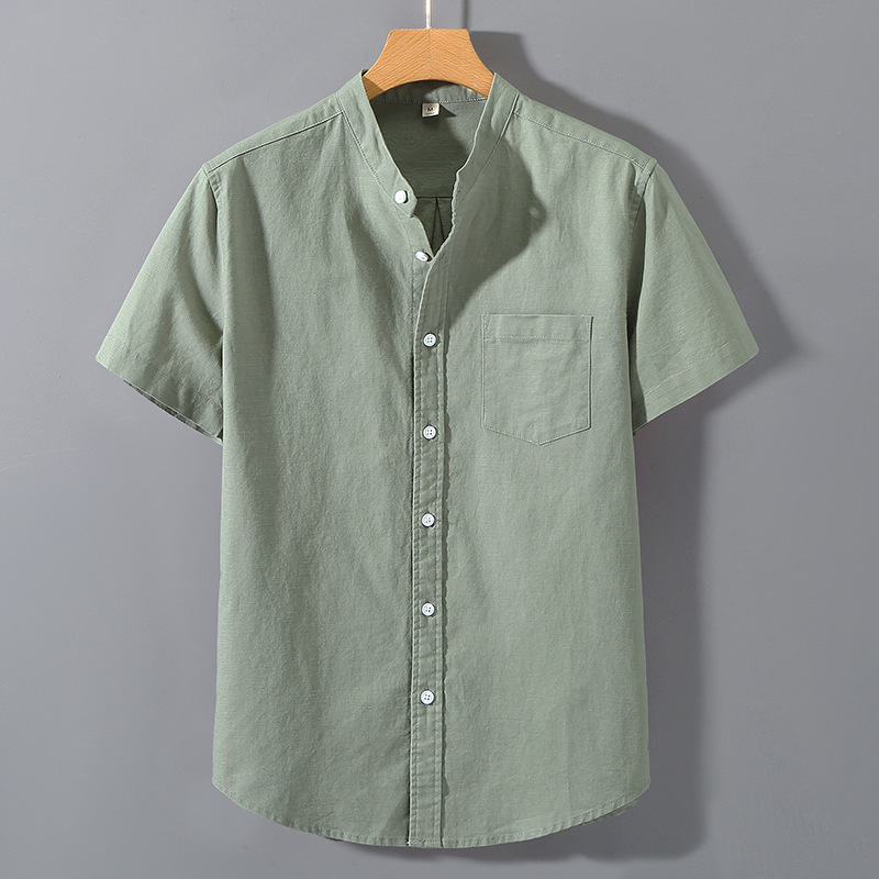 939 Linen Shirt Men's Short-Sleeved Shirt Loose Men's Chinese Style Summer Cotton and Linen Men's Casual Jacket Top 939 Linen Shirt Men's Short-Sleeved Shirt Loose Men's Chinese Style Summer Cotton and Linen Men's Casual Jacket Top