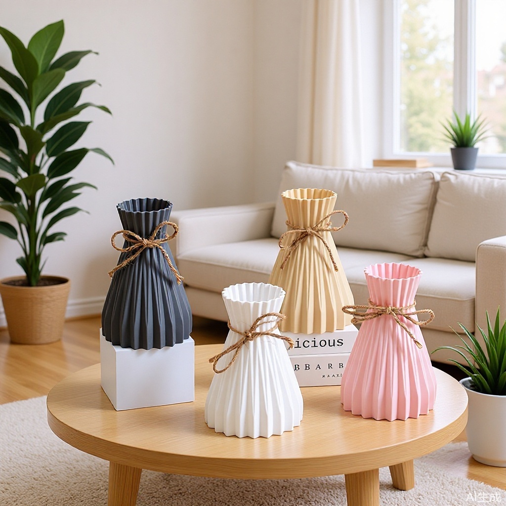 Origami Vase Simple Creative Vase Living Room Vase Drop-resistant Simulation Vase Ornaments Amazon Cross-border Hot Sale