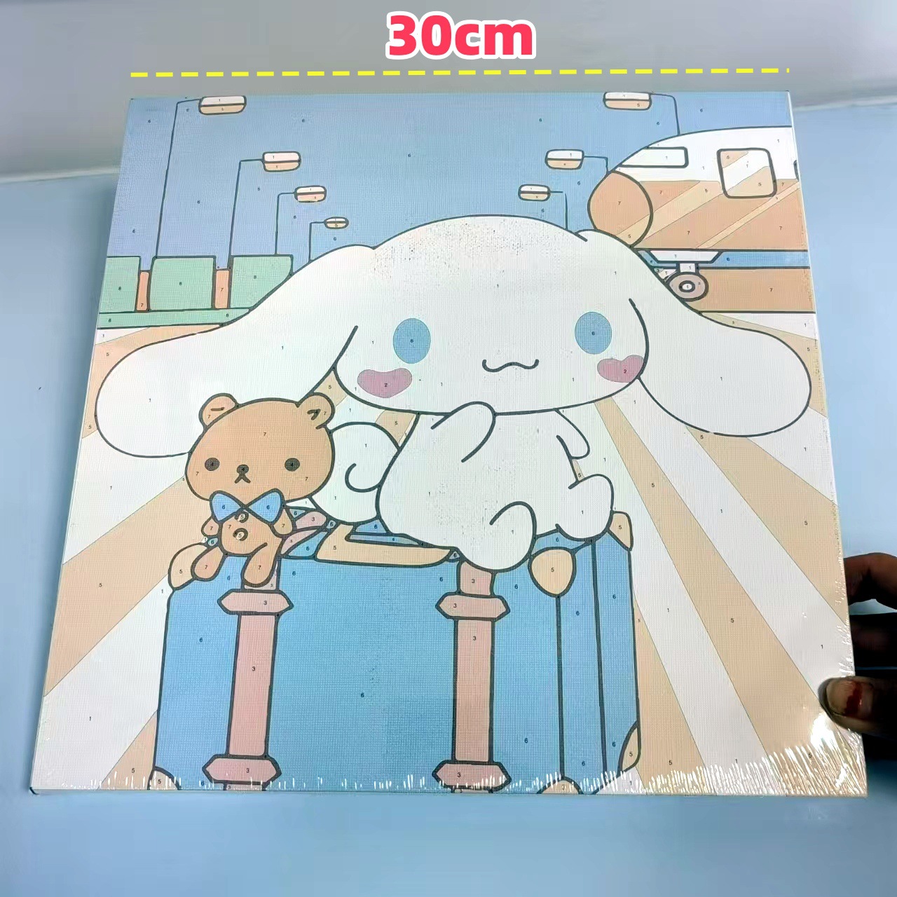 Wholesale 30cm digital oil painting various sizes wooden frame painting Sanrio pattern children's oil painting painting art foundation