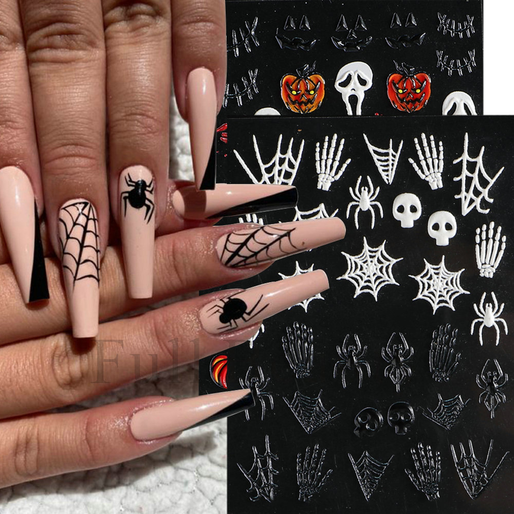 Full Beauty Cross -border Halloween 5D relief stereo sticker spider…
