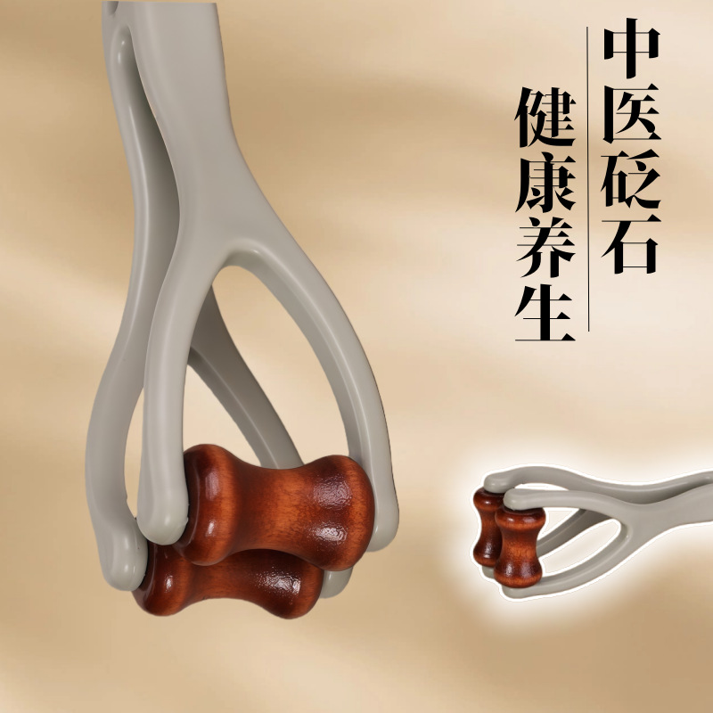 Bian Stone Finger Massage Tool Wooden Hand Joint Roller for Home Hand Care 20g quality and texture