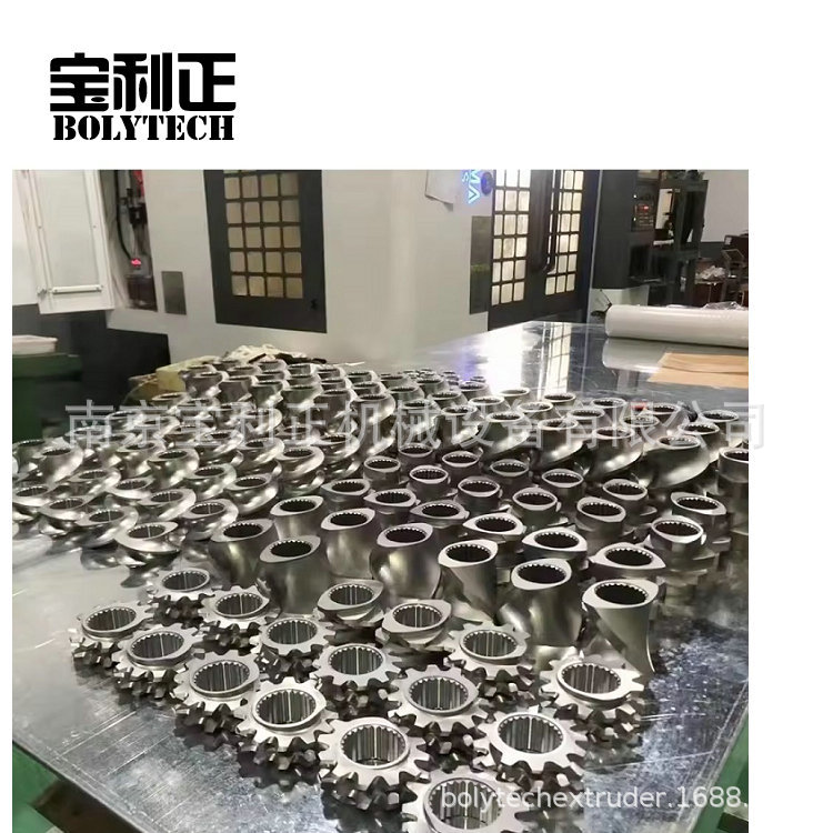 35造粒平双挤出机配件 优质合金机筒螺杆 食品医疗不锈钢螺纹元件