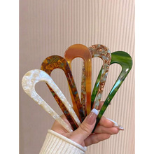 W 95362 Vintage acrylic hairpin �����ǿ��������羳����ͨ