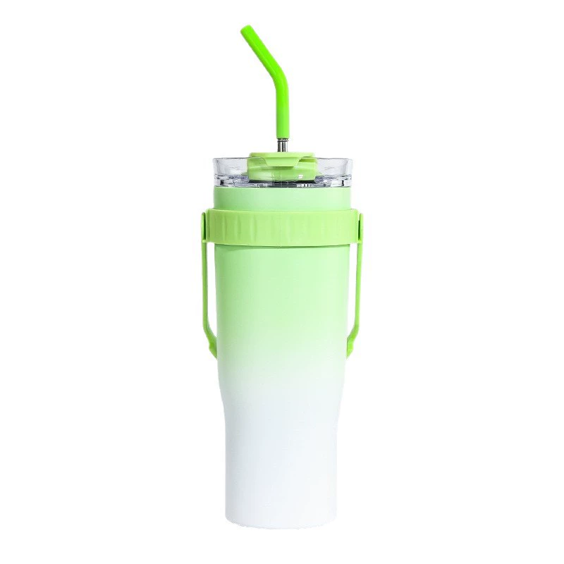 (Граница торговля) / кросс-бордерная торговля? handheld double-layer capacious straw with glass, 40 oz, internet celebrity