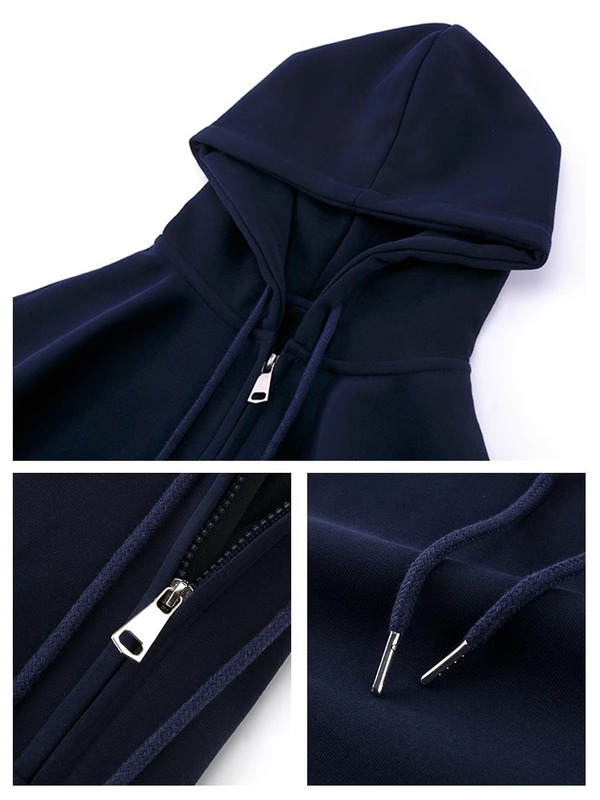 藏青色外套女款春秋短款上衣连帽卫衣棒球服开秋穿搭2025新款秋装|undefined