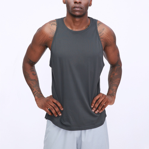 Cross-border lulu same style summer quick-drying sports vest loose outdoor running basketball sleeveless fitness clothes men's tops