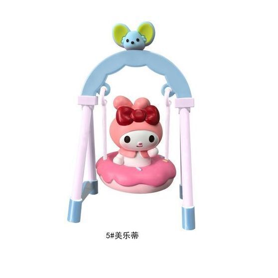 网红三丽鸥荡秋千盲盒库洛米潮玩公仔玩偶治愈系桌面摆件生日礼物|undefined