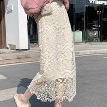 蕾丝半身裙女春秋2025新款时尚气质网纱裙高腰显瘦字包臀中裙