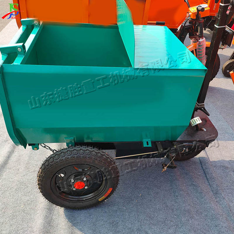 Camión de cubo eléctrico de tres ruedas, camión de transporte de alimentos para granja, camión volquete de hormigón de cemento