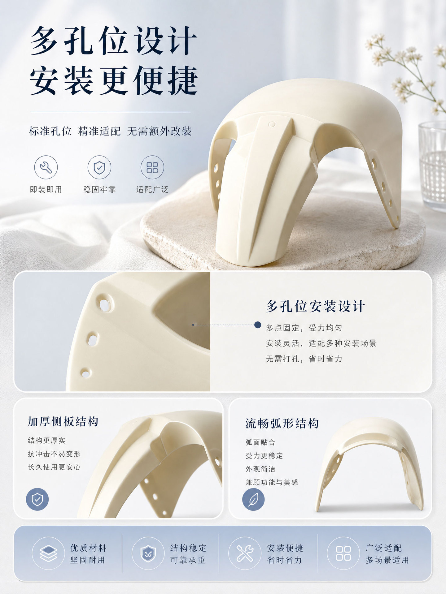 Electric Tricycle with Canopy, Plastic Front Mudguard, Upgraded Long Water Barrier, White Thickened Version