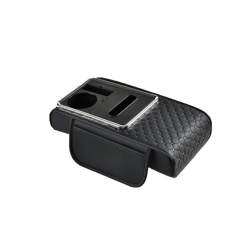 Universal car armrest box with starry sky design, heightening pad for the center console, car storage and organizer, tissue box