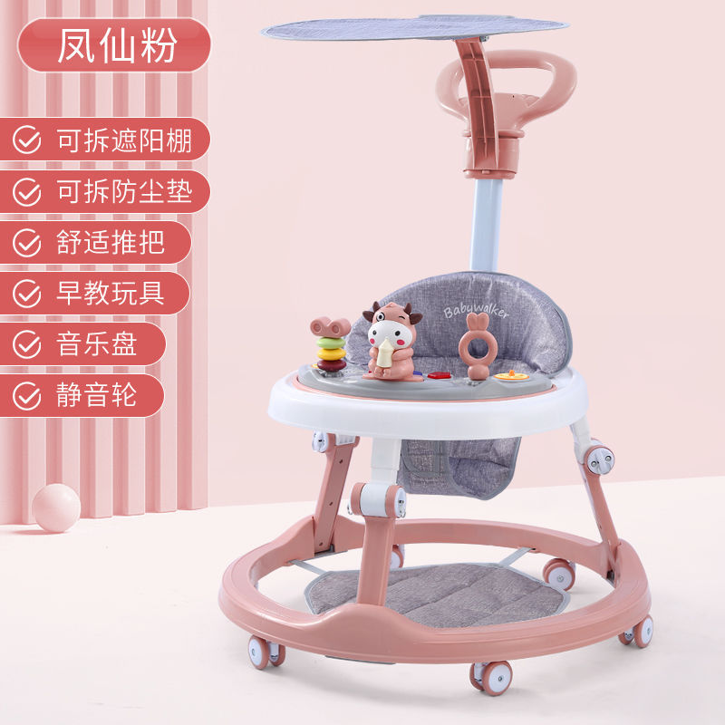 Andador para bebés que previene las piernas en forma de O y las caídas, apto para bebés de 6 a 18 meses, permite sentarse y ser empujado para ayudar a caminar y aprender a conducir.