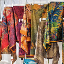 24夏款新中式国风披肩防晒真丝坎肩外搭高端丝巾专柜撤柜一手货源