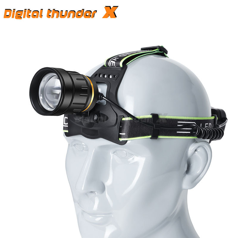 Carga USB transfronteriza fuerte luz LED Faro de inducción Faro de carga de inducción impermeable faro lámpara de pesca