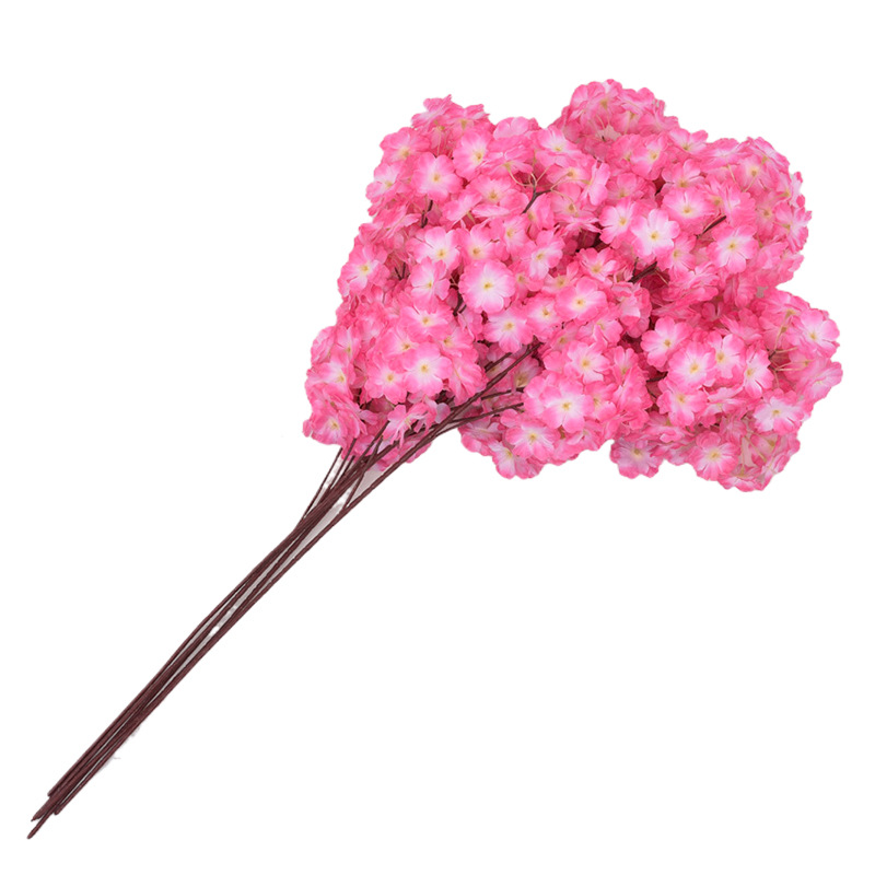 Simulación de flores de cereza flores de melocotón flores de pera flores de ciruela flores de bodas flores falsas vid decoración jardín balcón red de manglares paisaje de pared