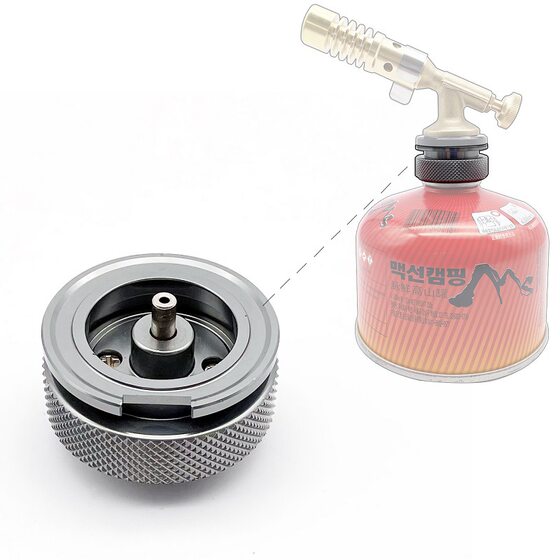 Outdoor gas tank adapter card type to flat gas tank bayonet adapter screw outdoor stove head converter aluminum alloy