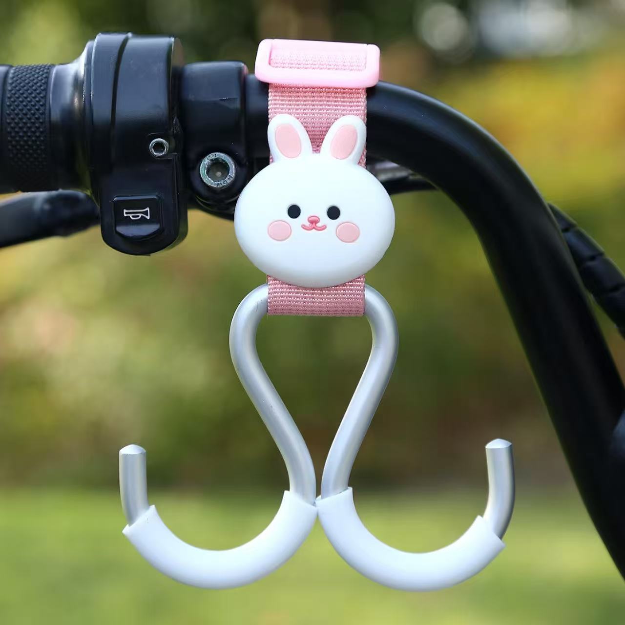 Pink - Webbing Aluminum Double Hook Short Style [Little White Rabbit]