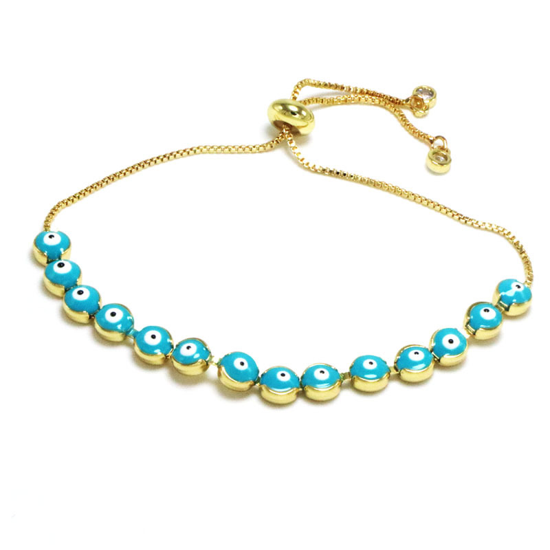 Fashion Devilu0027S Eye Copper Enamel Bracelets 1 Piece