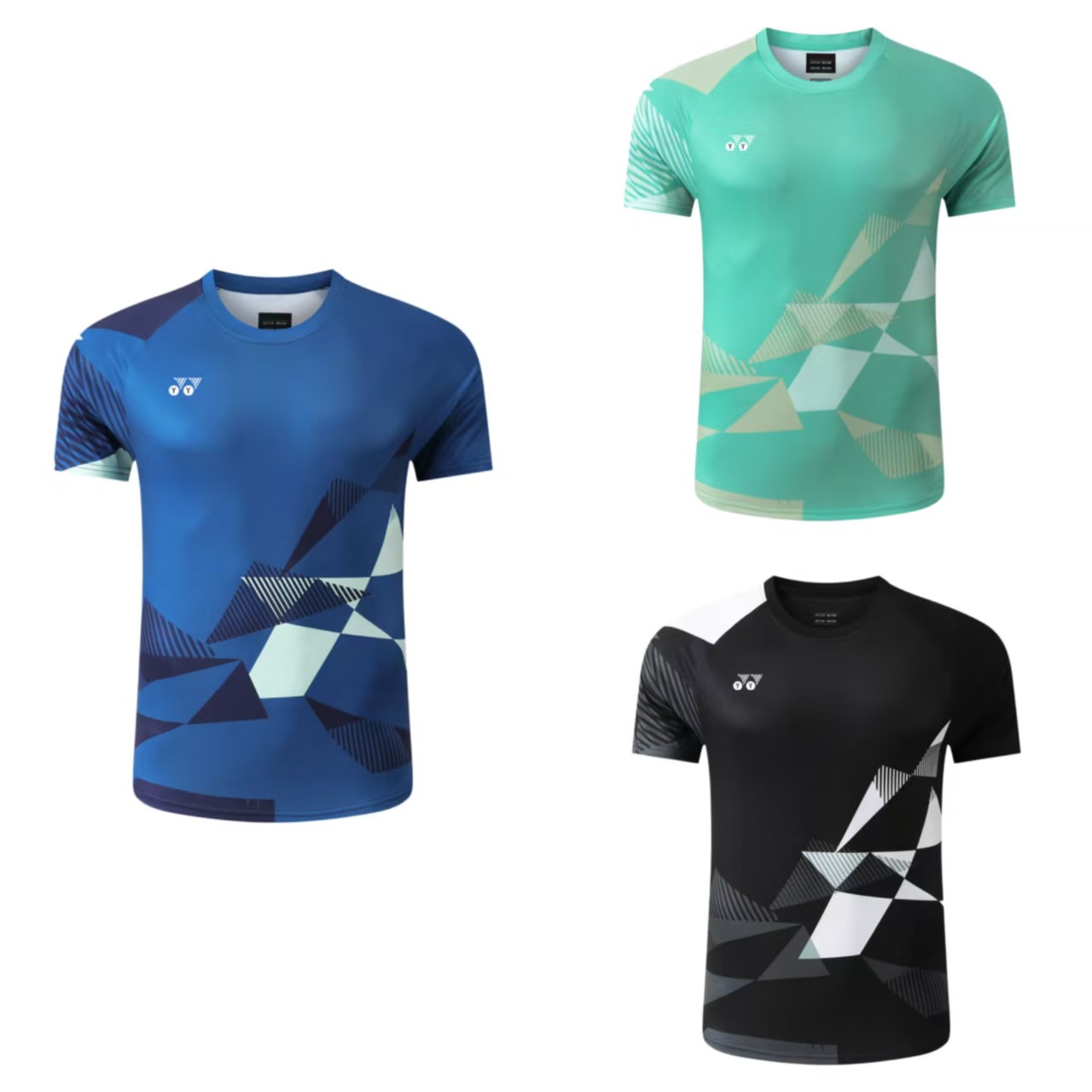 YY Badminton Suit New Men's and Women's Short-sleeved Sportswear Ice Silk Quick-drying Volleyball Training suit Sweat Absorbing T-shirt Printing