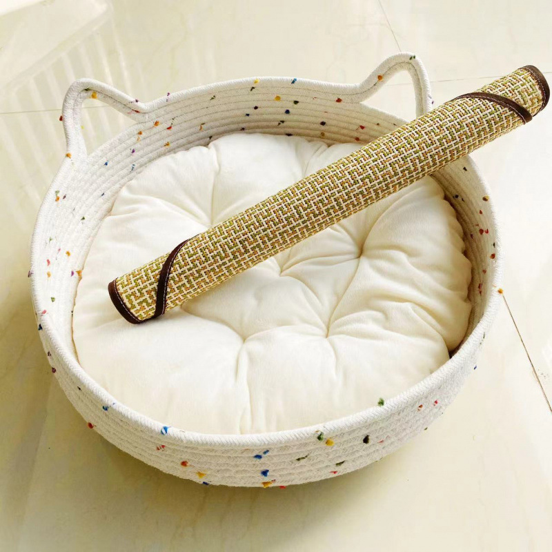 [인터넷 연예인 핫모델] 컬러풀한 도트네스트 + 푹신한 쿠션 + 작은 매트