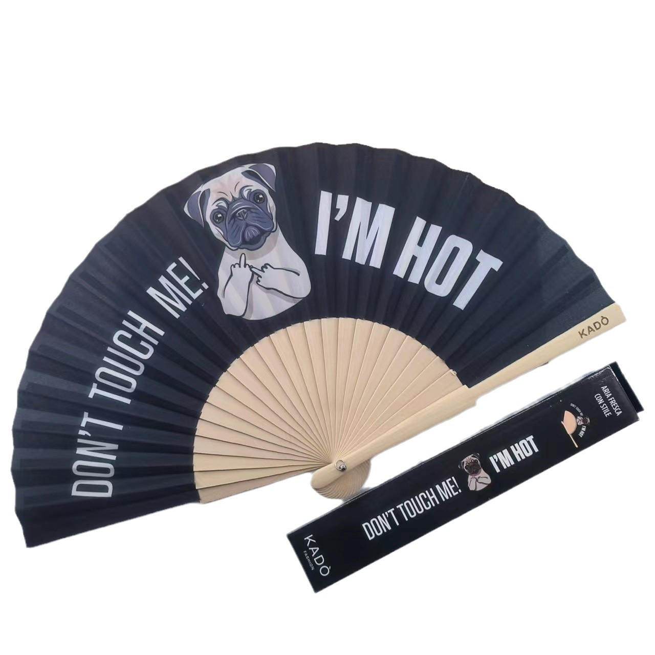 Fonte de comercio exterior 24 ventilador de madera español poliéster ventilador plegable ventilador de baile ventilador plegable