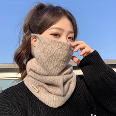 韓国の純色のマフラーの女性は冬の高級感があります。