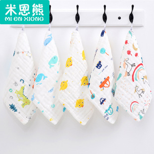 Хлопковый носовой платок, детское банное полотенце для новорожденных, детский слюнявчик для младенца для умывания, оптовые продажи