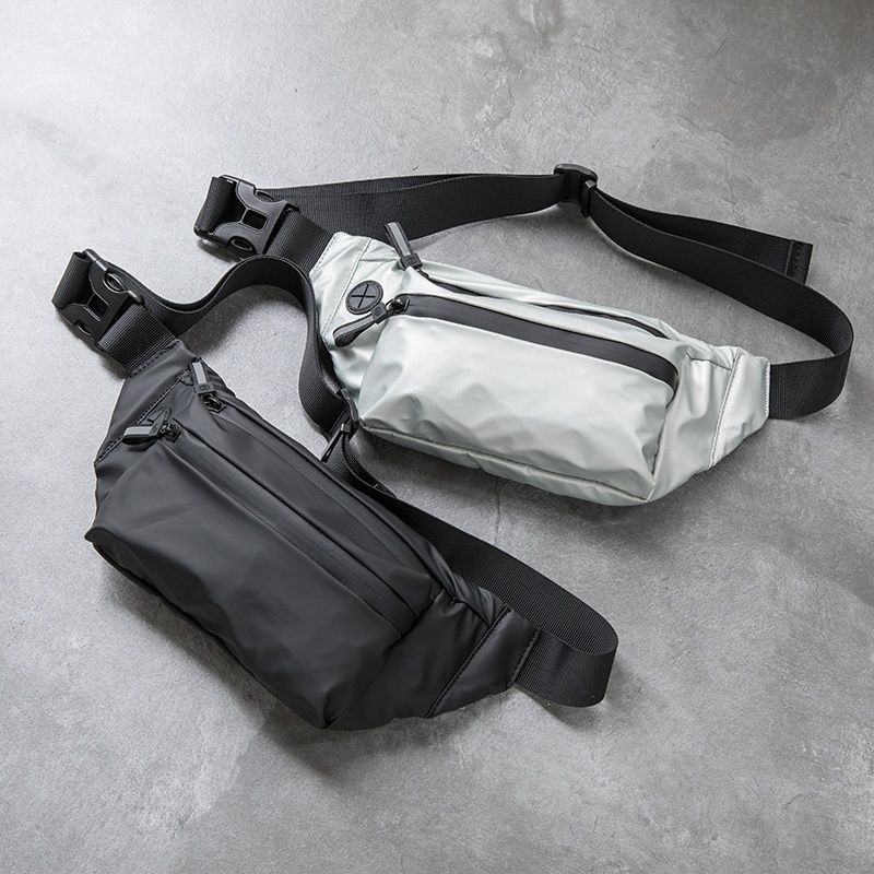 Crossbody Chest Bag, Waist Bag, Men's Personalized Casual Sports Crossbody Bag, Fashionable Korean Style Trendy Dead-Fly Cycling Bag Wholesale