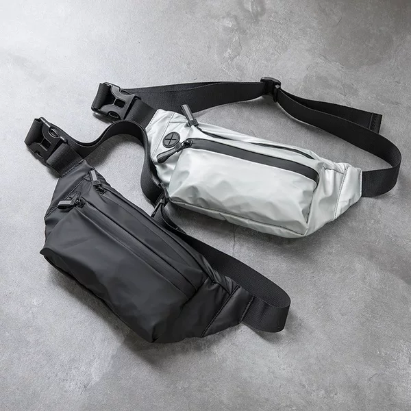 Crossbody Chest Bag, Waist Bag, Men's Personalized Casual Sports Crossbody Bag, Fashionable Korean Style Trendy Dead-Fly Cycling Bag Wholesale