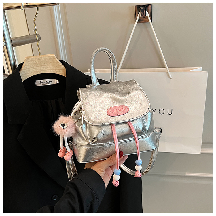 Stylish Pleated Women's Mini Backpack Japanese Korean Style Bag_voghion.com