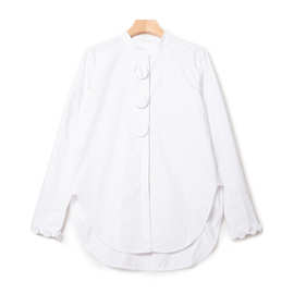 专柜正品 2023秋冬女士圆片立体装饰衬衣白衬衫