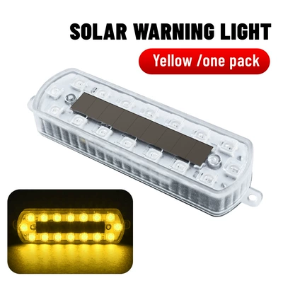 Tail light Warning Strobe Light Electric - double-row-16-beads-solar-yellow-light