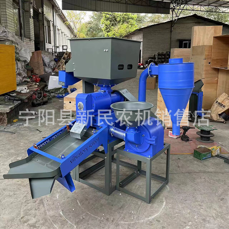 80碾米机带二次粉碎大米小米稻谷碾米机大米去皮机去壳机三相电