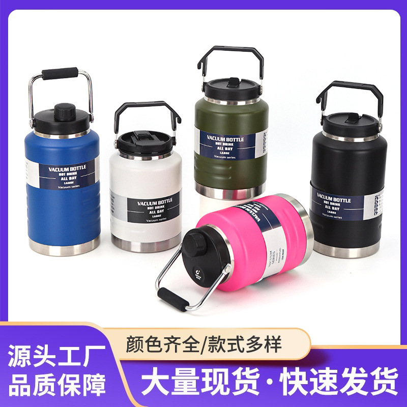 Nueva gran capacidad portátil barril 304 acero inoxidable vacío taza de aislamiento térmico taza de paja de acampamiento de acondicionamiento al aire libre