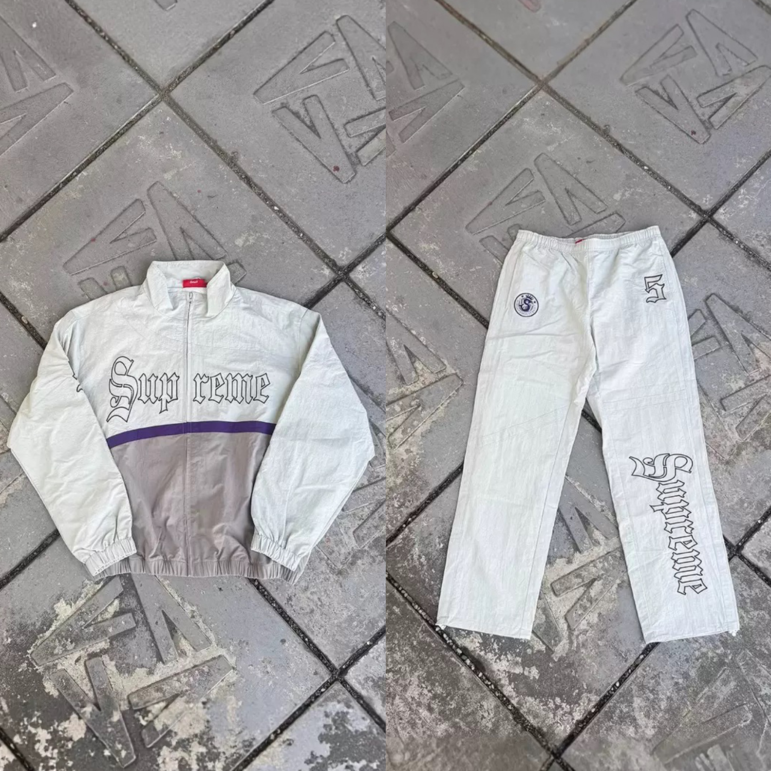 Supreme Old English Track Set 2-Piece White