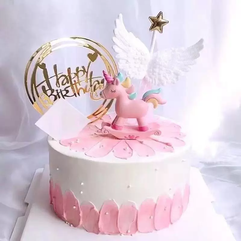 Дитя качели, качели, фуксия милый детский пони, единорог