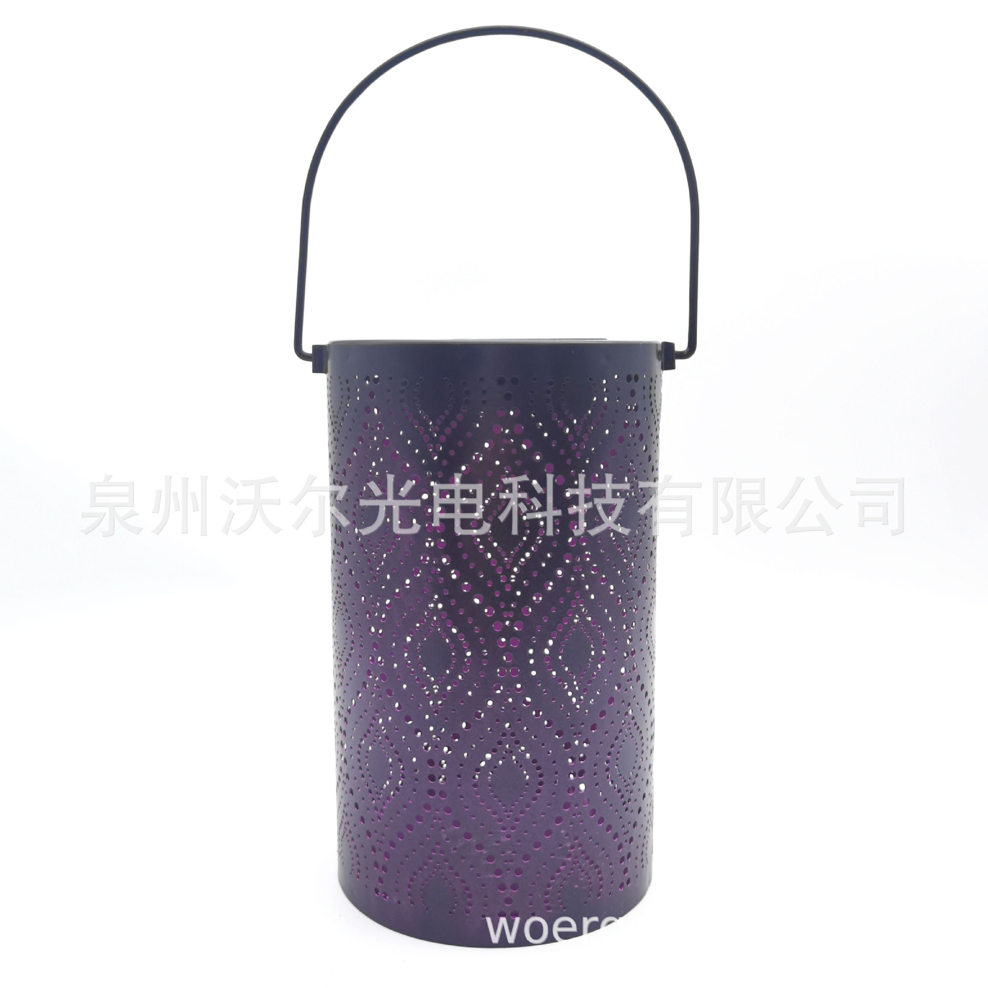 亚马逊 热销楼兰之光镂空太阳能直筒灯笼 庭院装饰灯草坪灯挂树灯