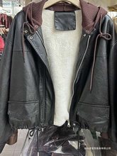 加绒皮衣加厚保暖外套季2025新款宽松小个子休闲短款皮夹克上衣